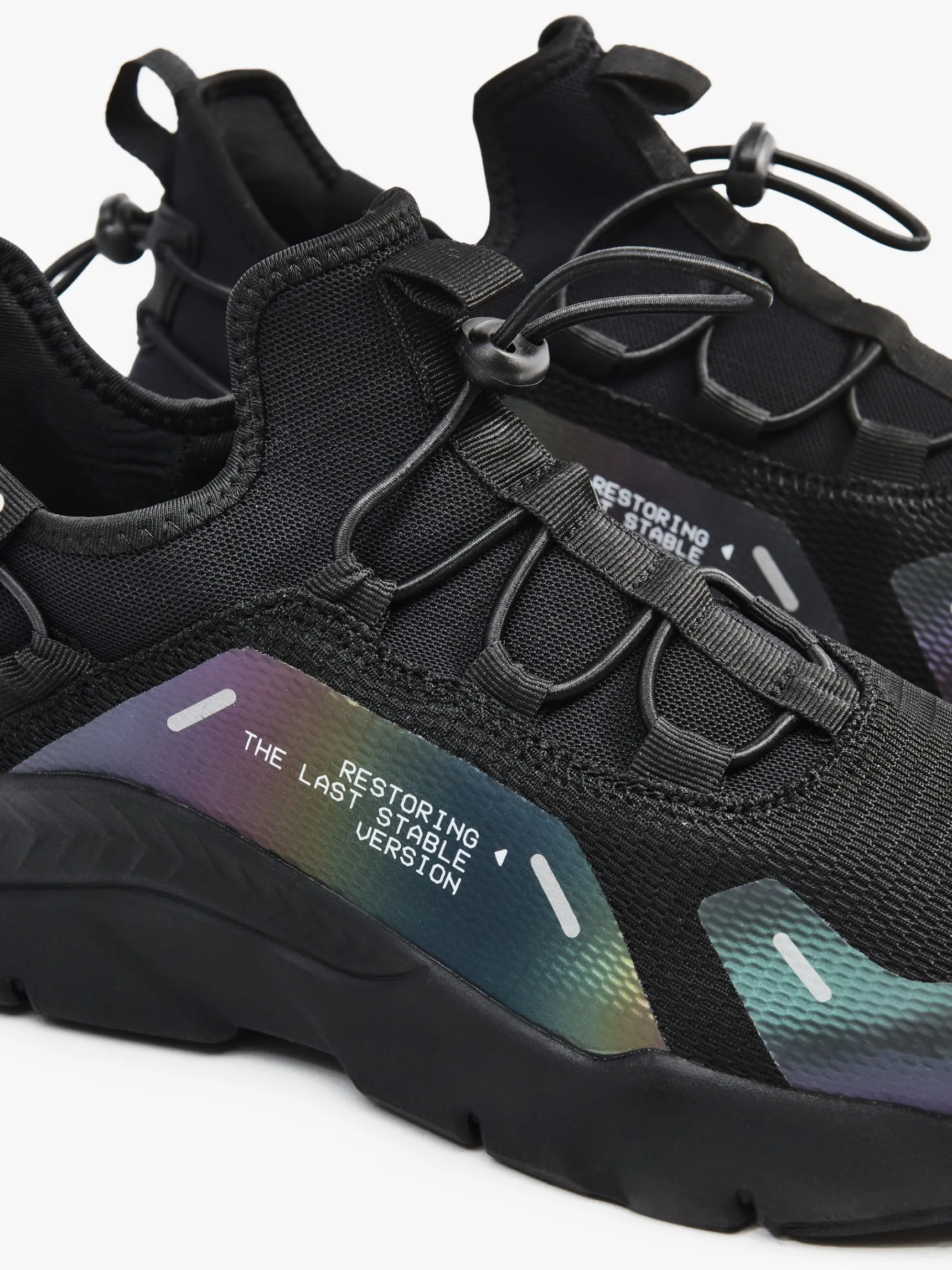 Hot Cropp Sneakersy z efektem reflective czarny