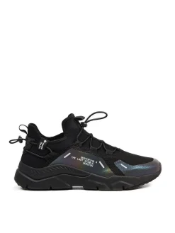 Fashion Cropp Sneakersy z odblaskowymi detalami czarny