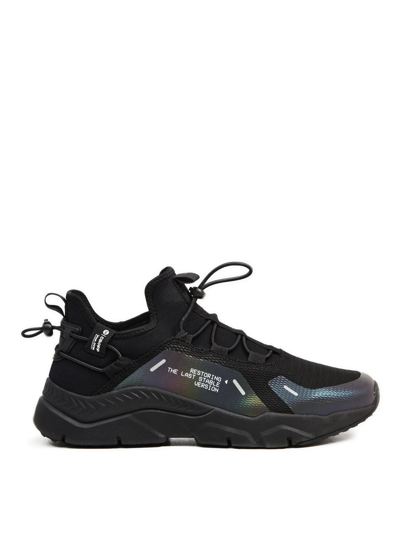 Fashion Cropp Sneakersy z odblaskowymi detalami czarny