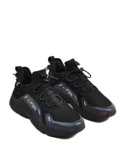 Fashion Cropp Sneakersy z odblaskowymi detalami czarny