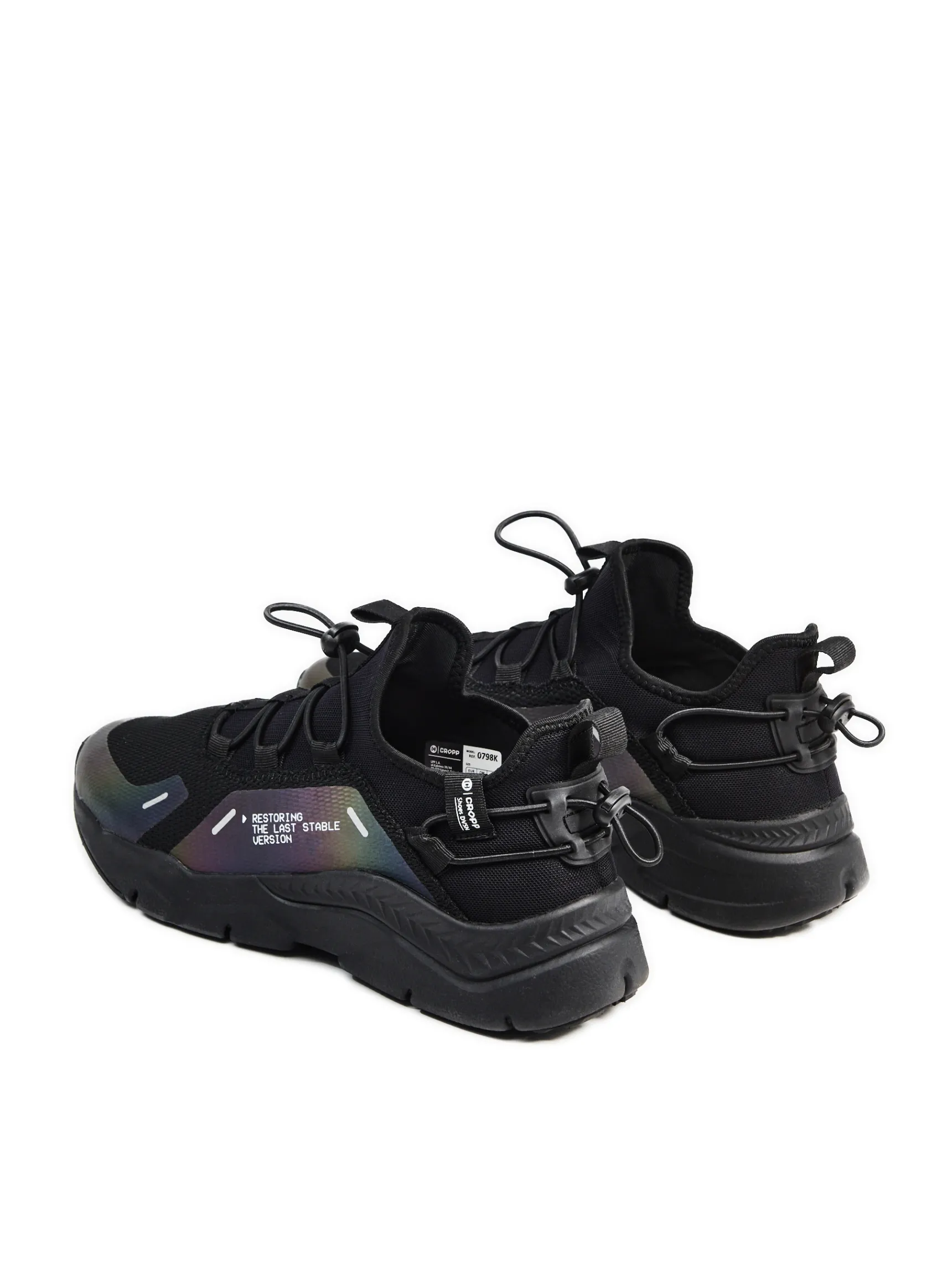Fashion Cropp Sneakersy z odblaskowymi detalami czarny