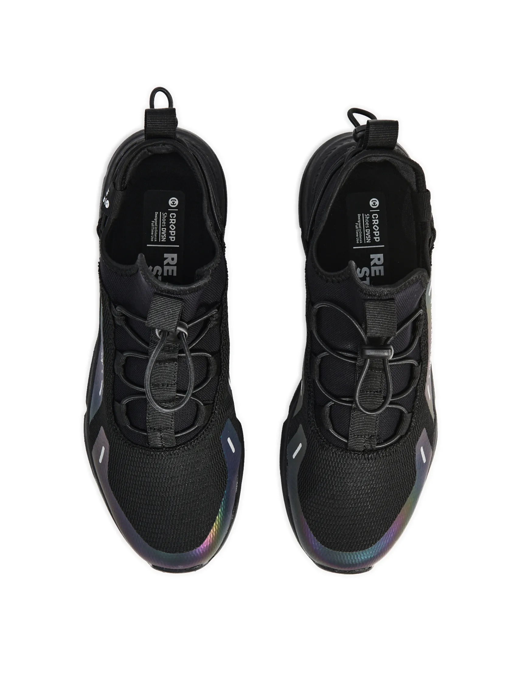 Fashion Cropp Sneakersy z odblaskowymi detalami czarny