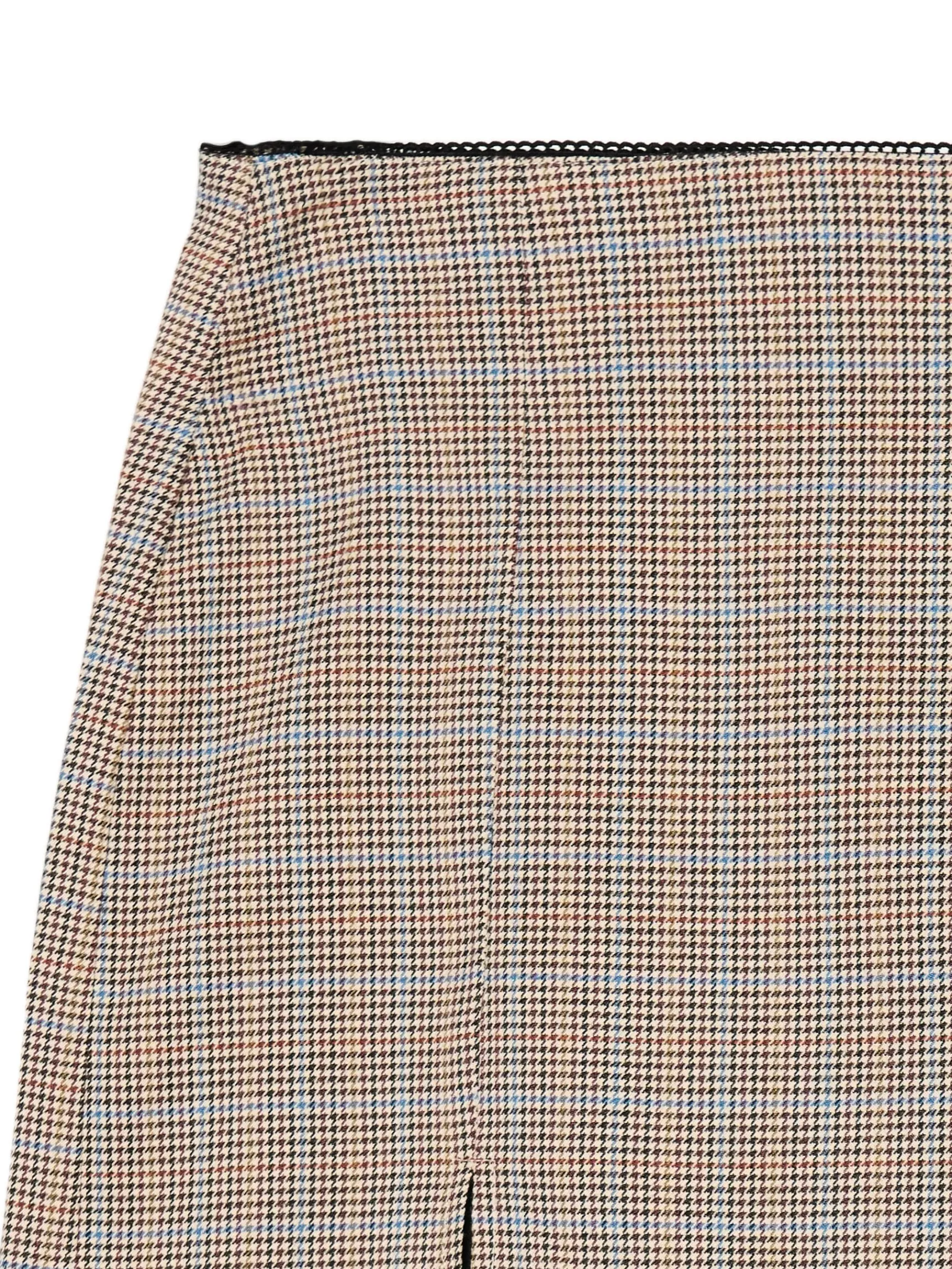 Clearance Cropp Spódnica mini w kratę z wiskozą brązowy