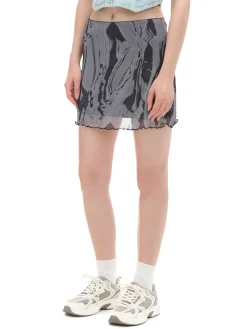 Hot Cropp Spódnica mini z efektem tie-dye wielobarwny