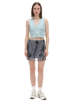 Hot Cropp Spódnica mini z efektem tie-dye wielobarwny