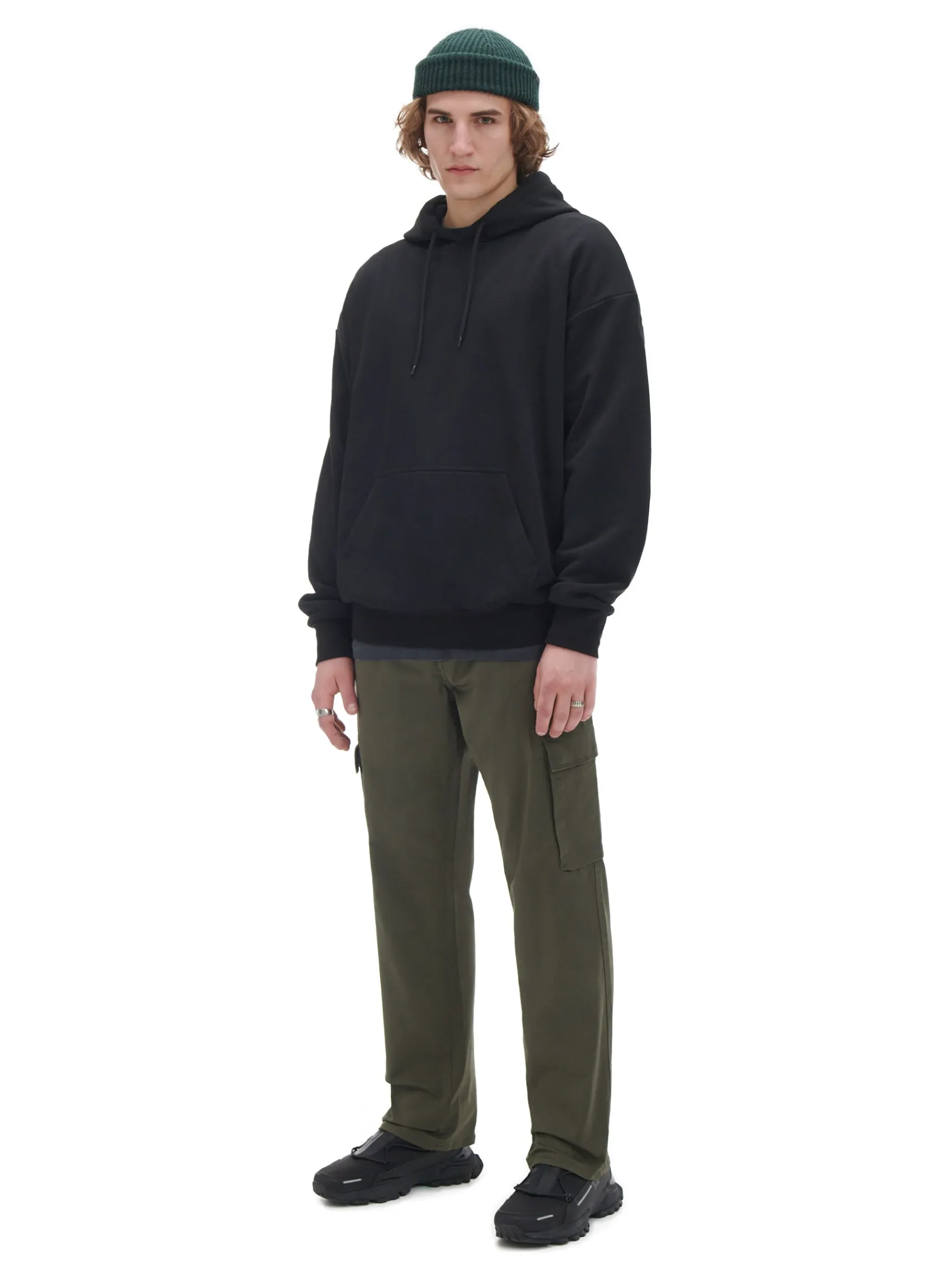 New Cropp Spodnie cargo zielony