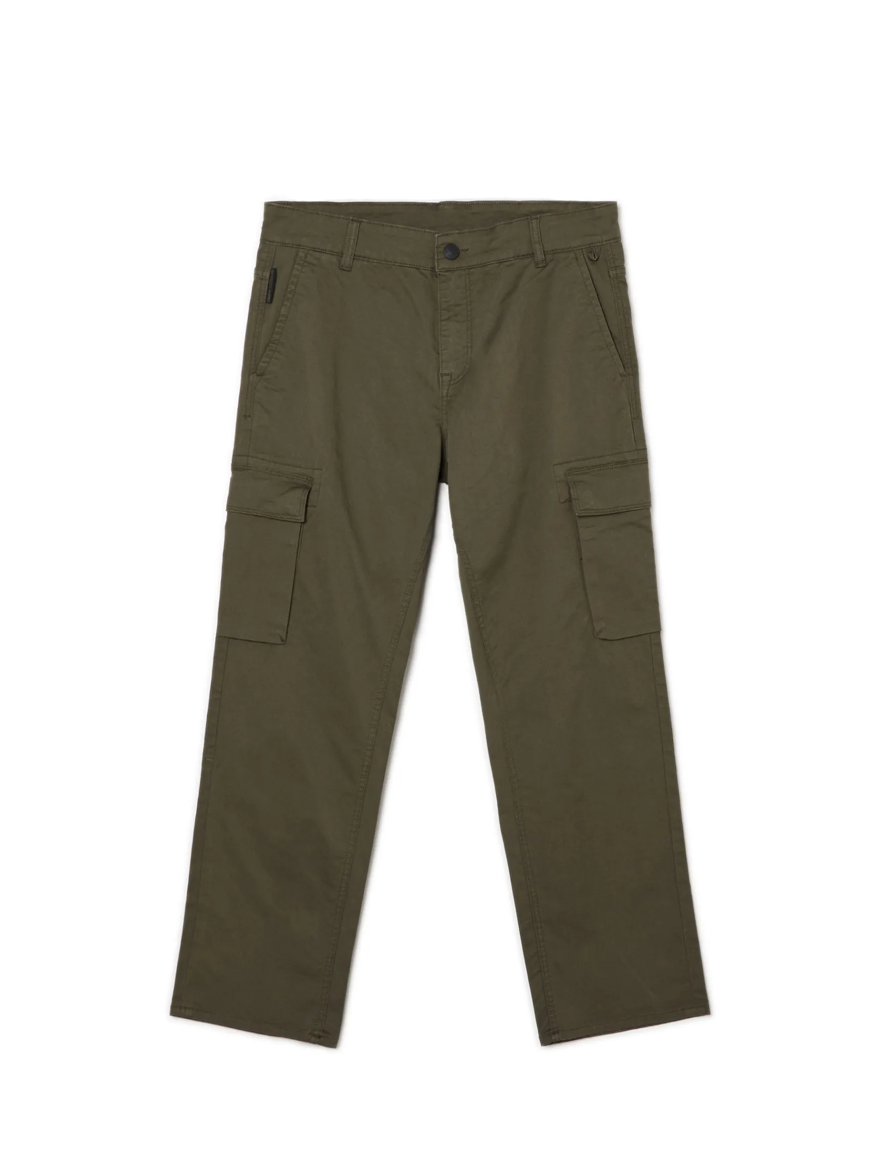 New Cropp Spodnie cargo zielony