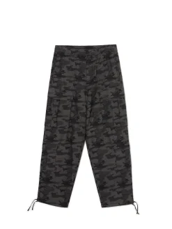 New Cropp Spodnie cargo ze wzorem moro szary