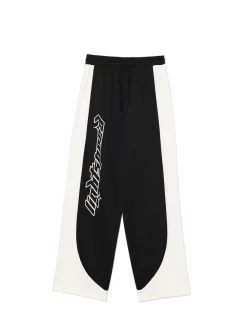 Hot Cropp Spodnie dresowe z napisem czarny