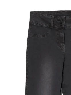 Clearance Cropp Spodnie flare z efektem sprania czarny