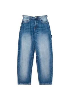 Hot Cropp Spodnie jeansowe skater niebieski