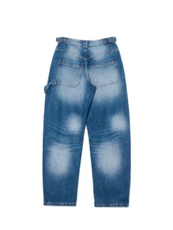 Hot Cropp Spodnie jeansowe skater niebieski