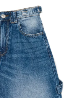 Hot Cropp Spodnie jeansowe skater niebieski
