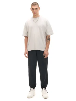 Clearance Cropp Spodnie joggery loose z suwakami czarny