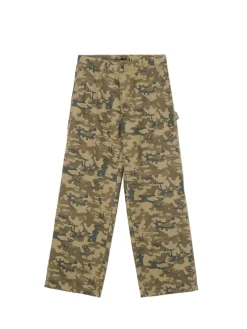 New Cropp Spodnie moro z wieloma kieszeniami zielony
