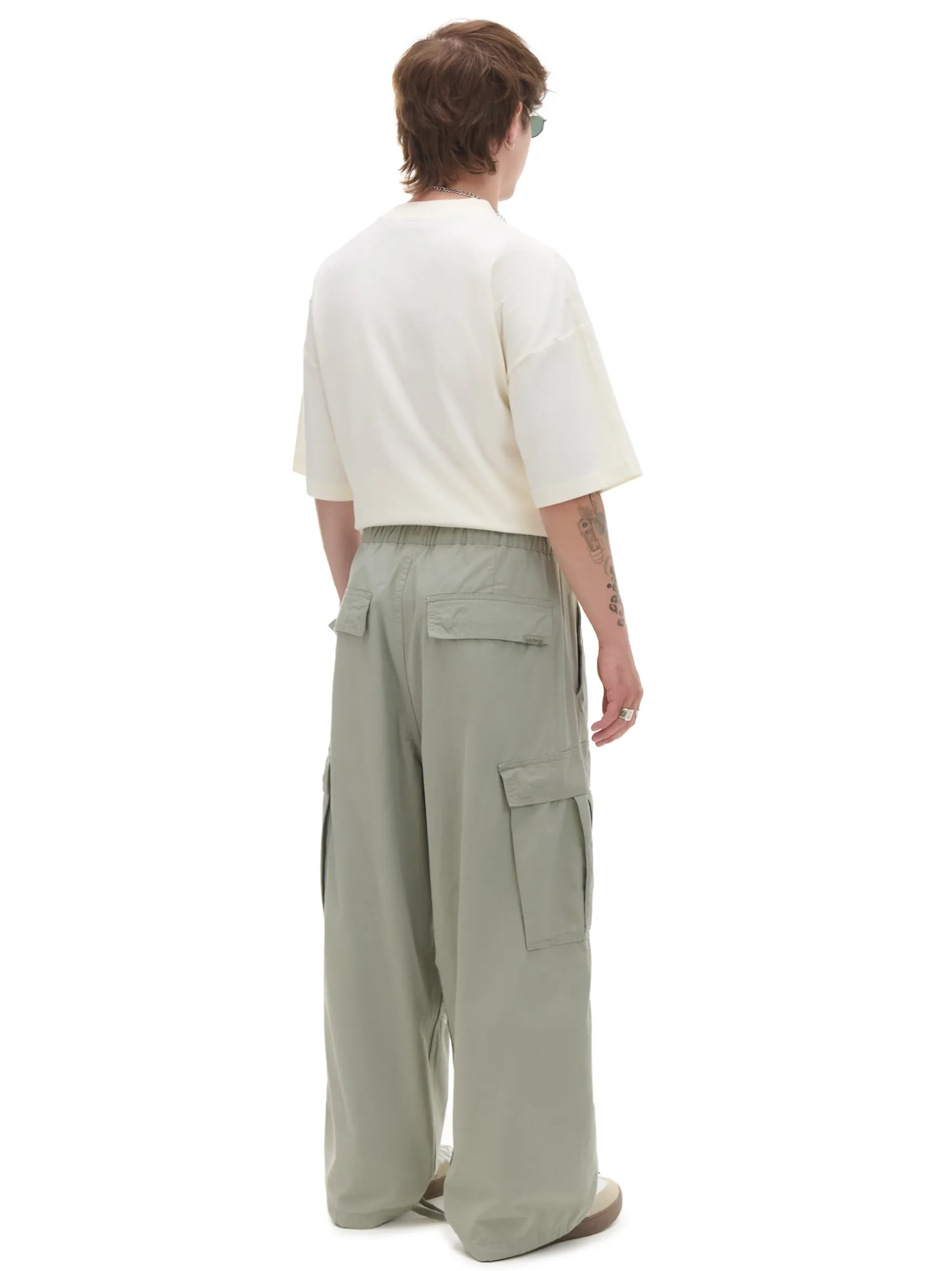 Discount Cropp Spodnie parachute zielony