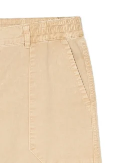 Fashion Cropp Spodnie straight z kieszeniami cargo kremowy
