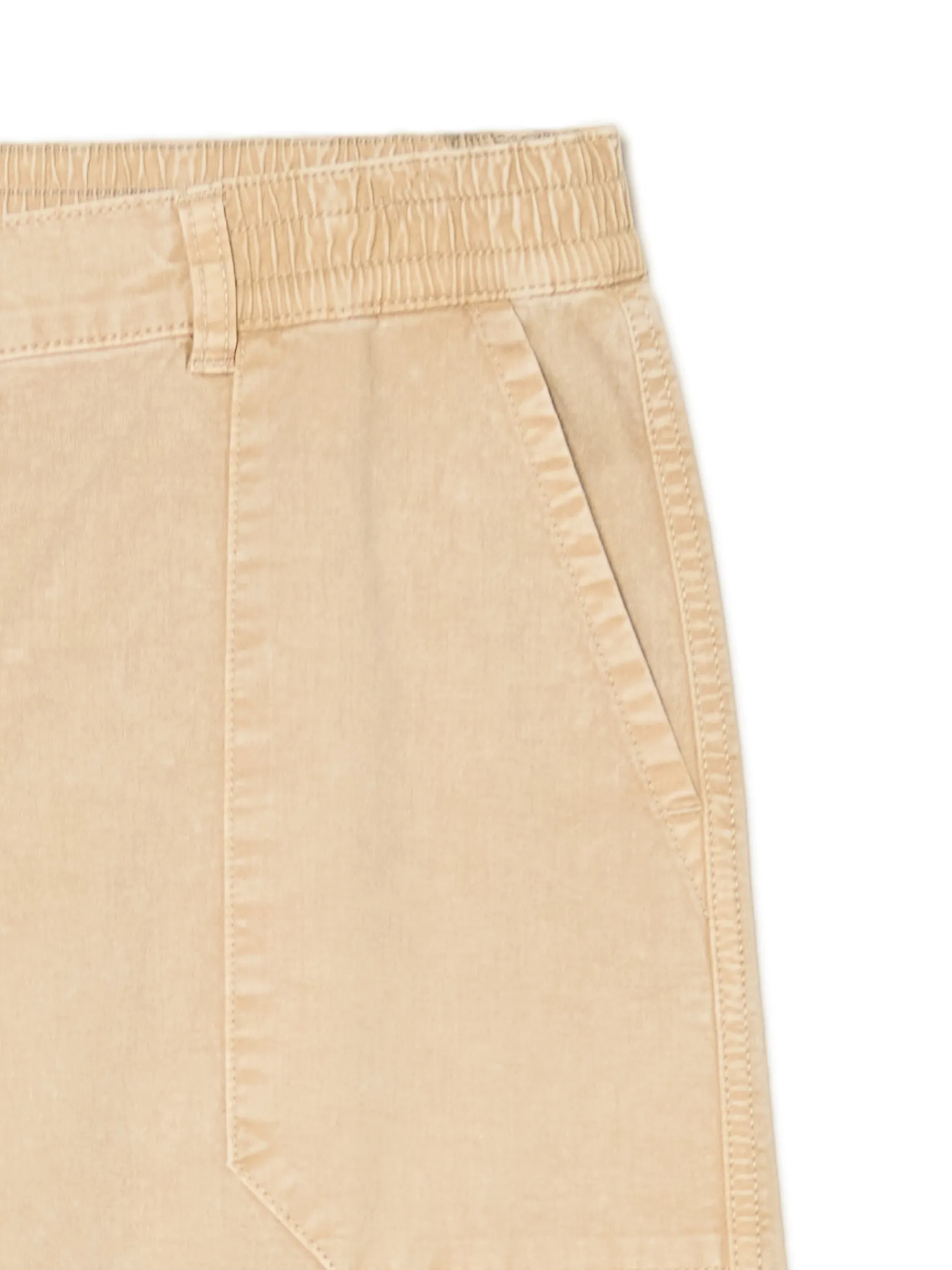 Fashion Cropp Spodnie straight z kieszeniami cargo kremowy