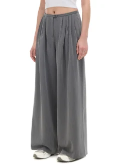 Online Cropp Spodnie wide leg szary