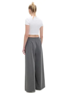 Online Cropp Spodnie wide leg szary
