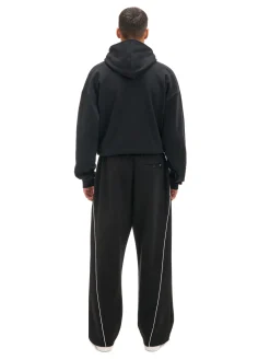 Fashion Cropp Spodnie wide leg z przeszyciami czarny