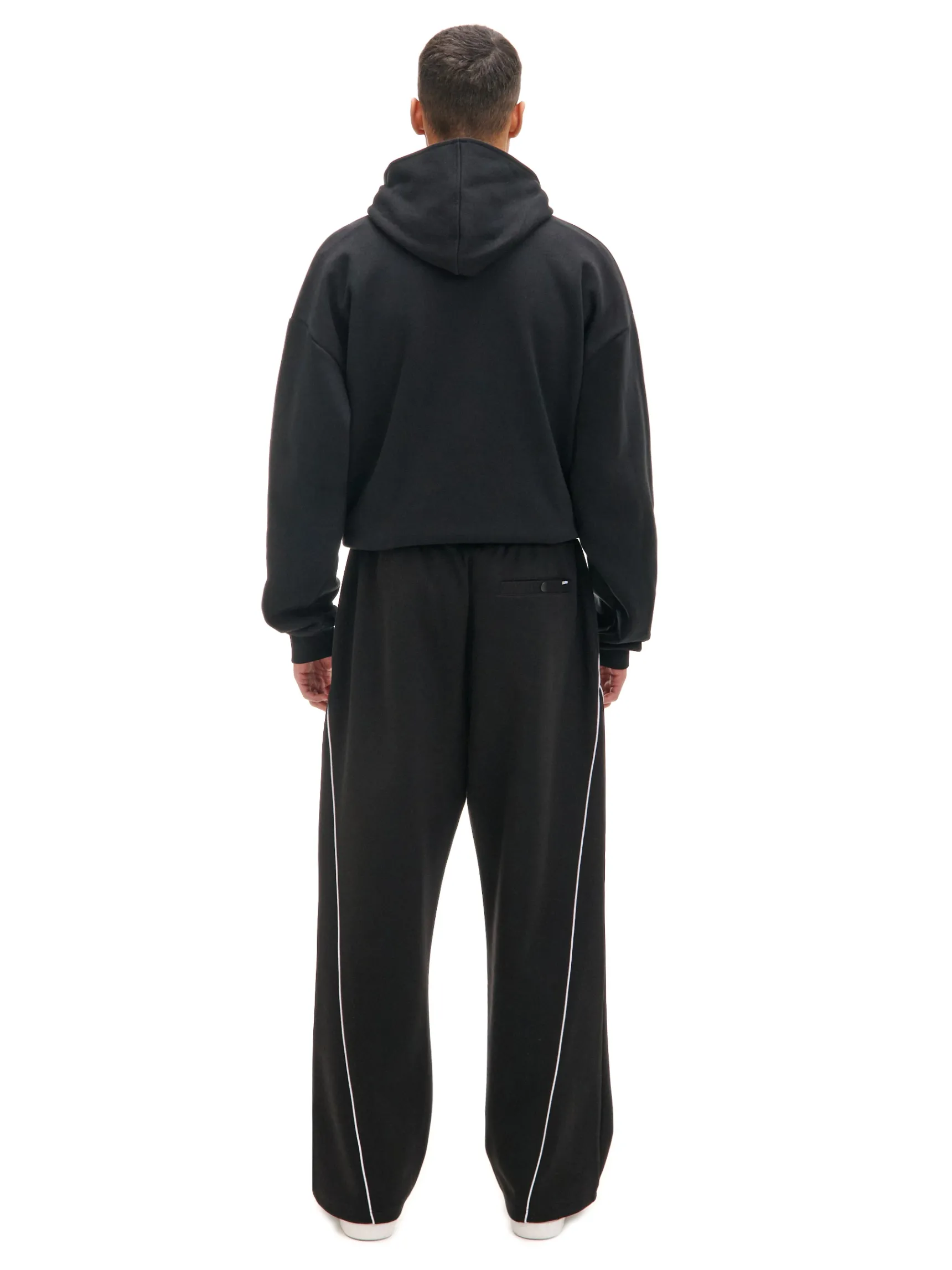 Fashion Cropp Spodnie wide leg z przeszyciami czarny
