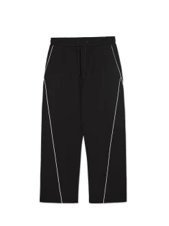 Fashion Cropp Spodnie wide leg z przeszyciami czarny