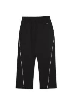 Fashion Cropp Spodnie wide leg z przeszyciami czarny