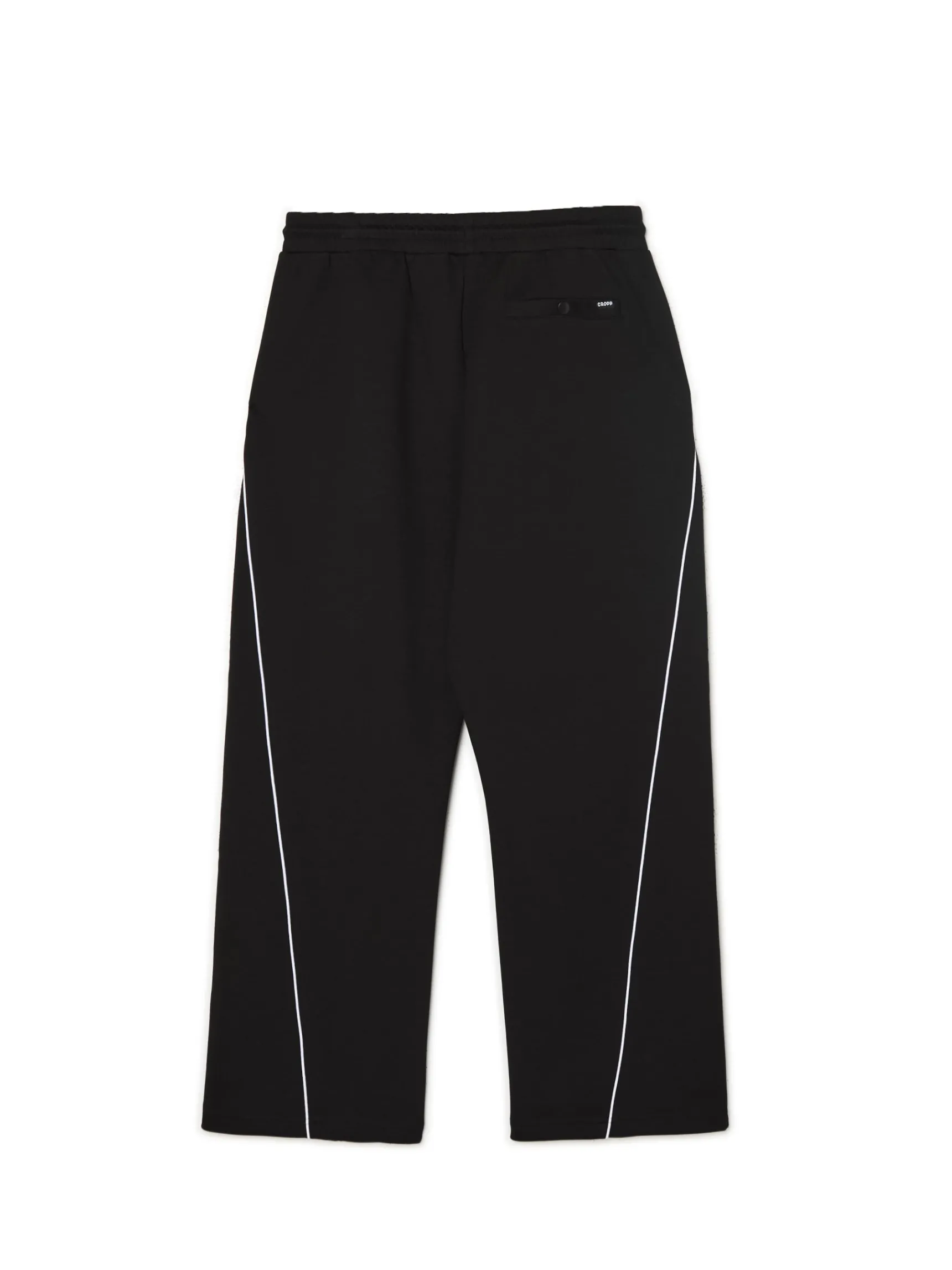 Fashion Cropp Spodnie wide leg z przeszyciami czarny