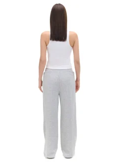 Best Cropp Spodnie wide leg z wysokim stanem jasnyszary