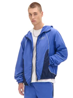 Fashion Cropp Sportowa kurtka z kapturem granatowy