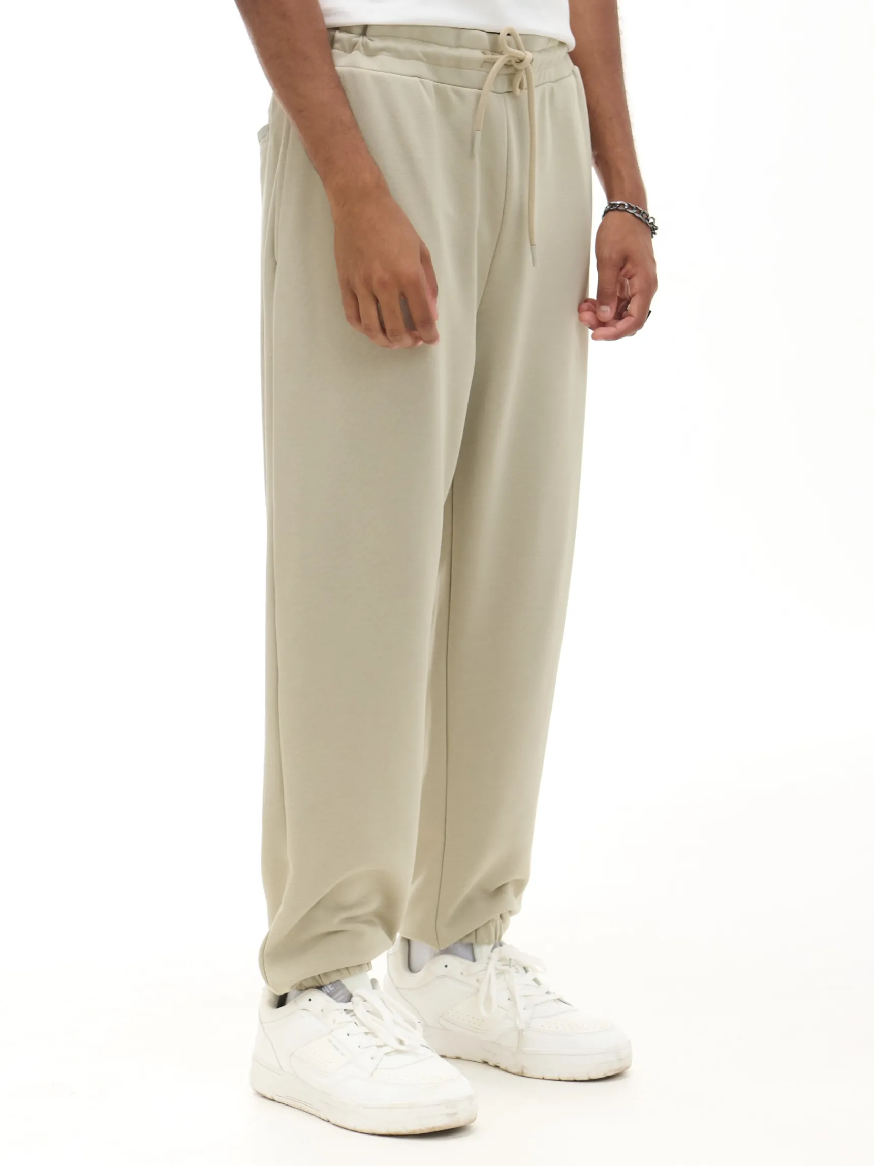Fashion Cropp Sportowe spodnie joggery basic beżowy