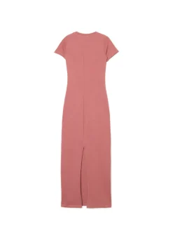 Best Cropp Sukienka maxi z krótkim rękawem różowy