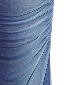 Sale Cropp Sukienka midi z printem all over niebieski