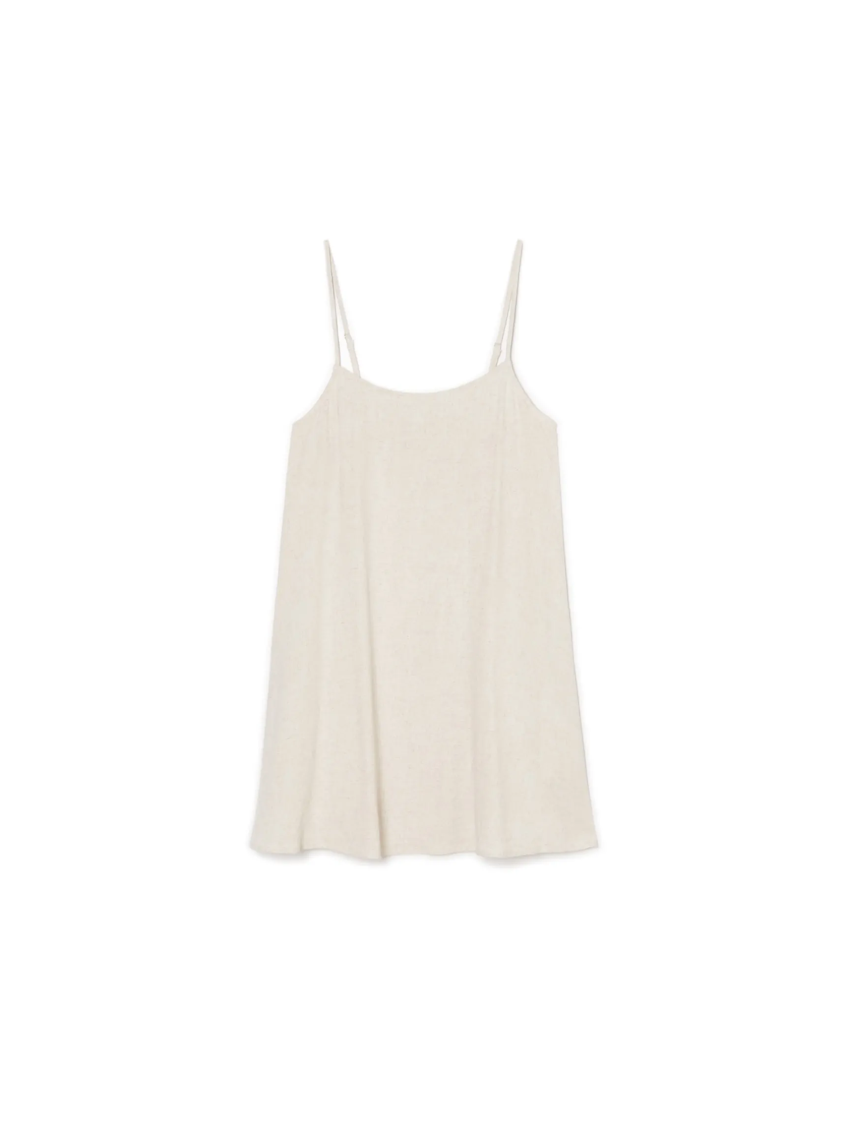 Discount Cropp Sukienka mini w rustykalnym stylu kremowy