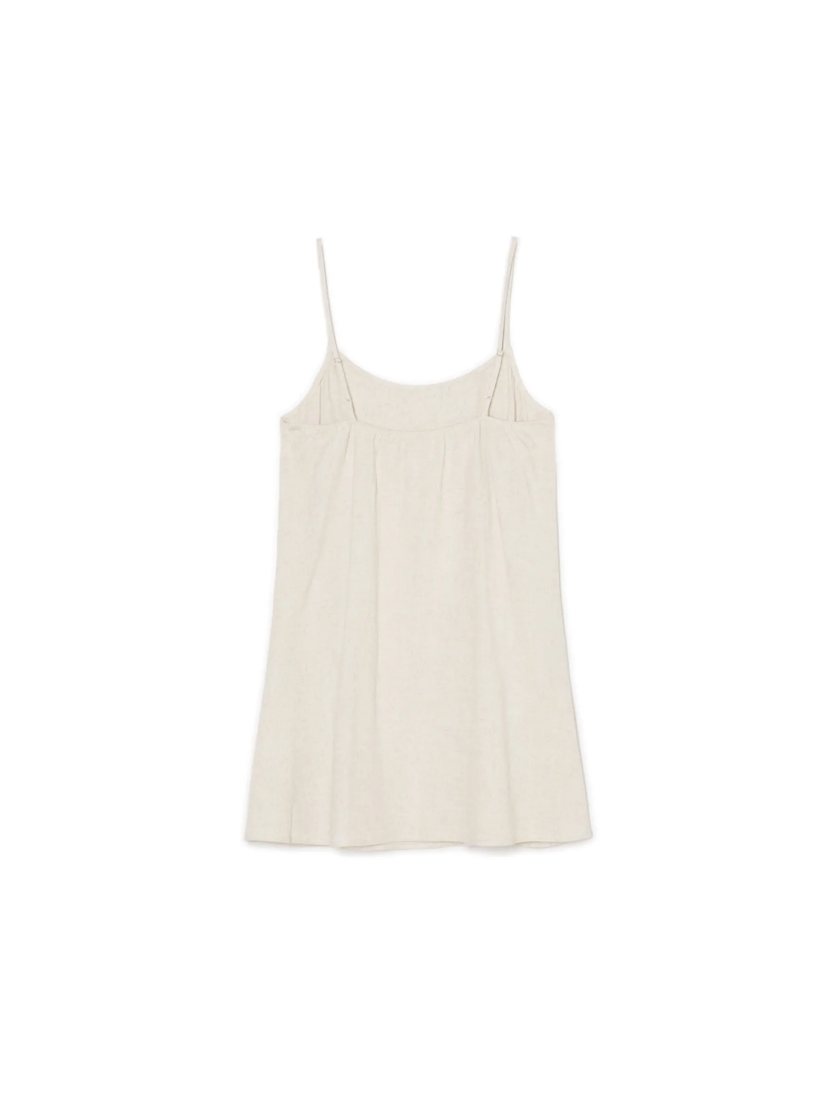 Discount Cropp Sukienka mini w rustykalnym stylu kremowy