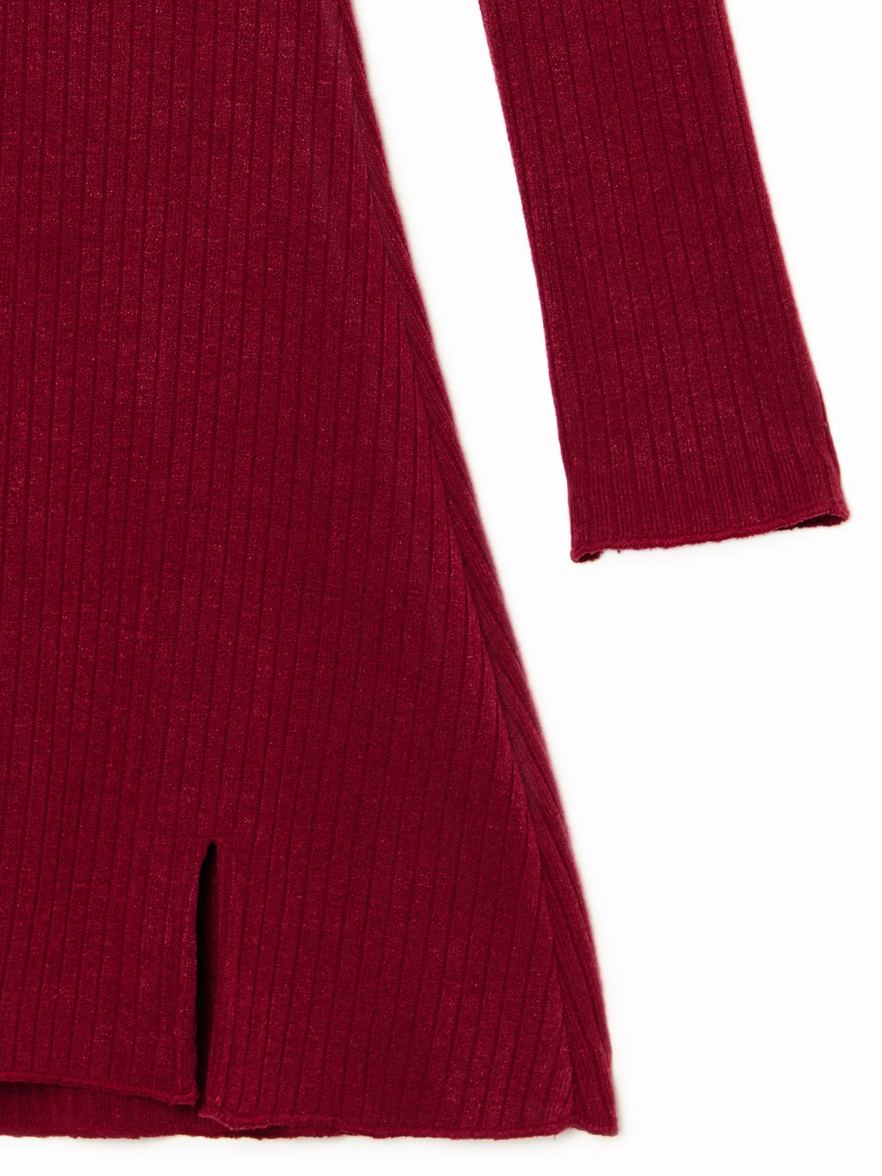 Best Cropp Sukienka mini z długimi rękawami kasztanowy