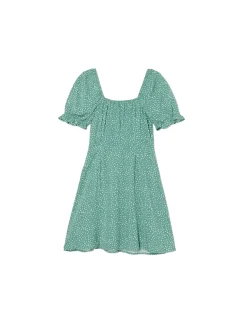Online Cropp Sukienka mini z kwiatowym wzorem all over niebieski