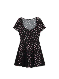 Clearance Cropp Sukienka mini z lekkiej wiskozy czarny