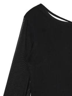 Online Cropp Sukienka mini z siateczkowymi panelami czarny