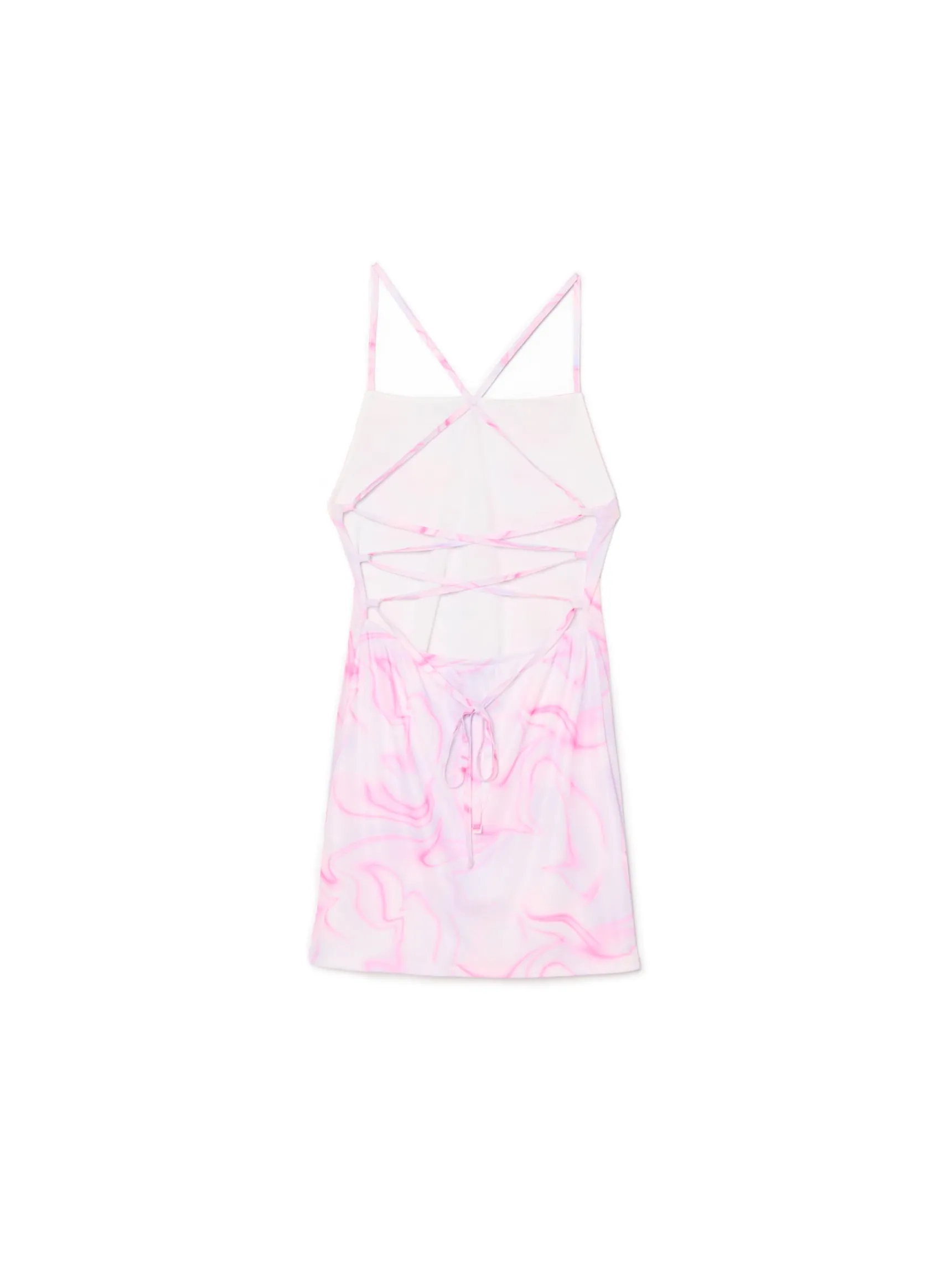Discount Cropp Sukienka mini z wiązaniem na plecach wielobarwny