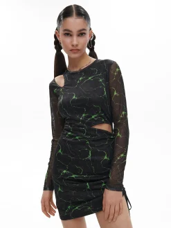 Sale Cropp Sukienka mini z wycięciami czarny