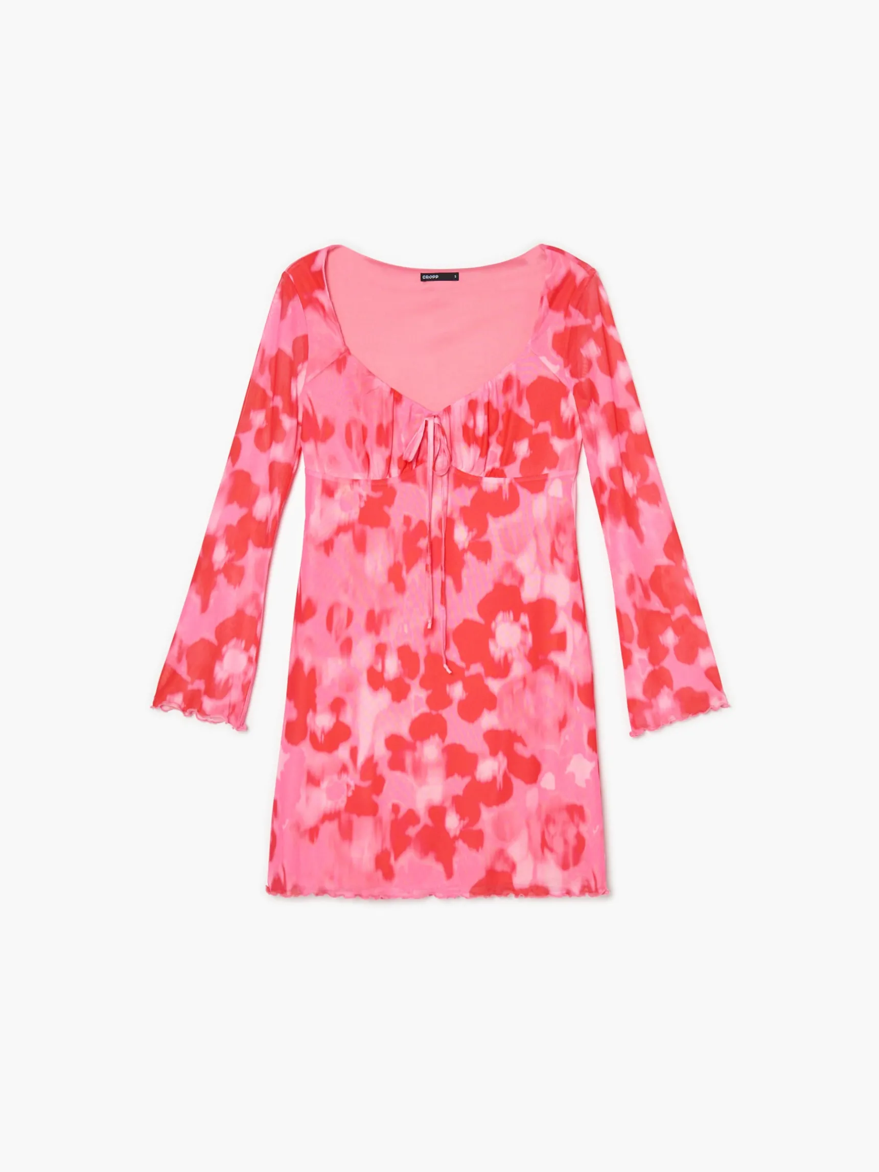 Fashion Cropp Sukienka z kwiatowym motywem czerwony