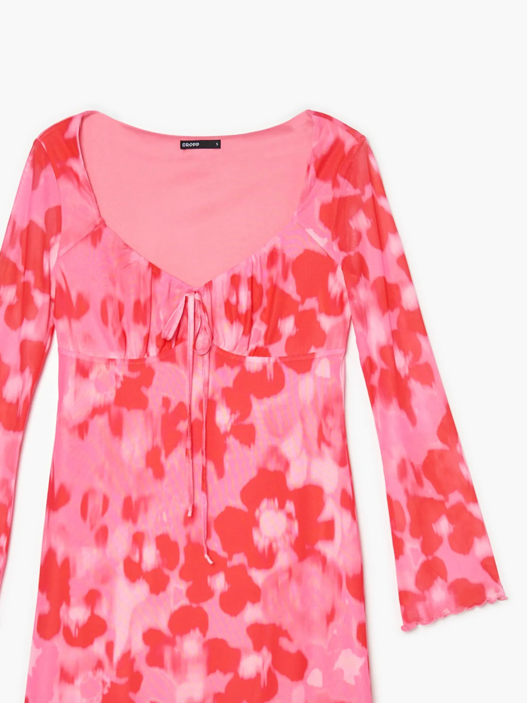 Fashion Cropp Sukienka z kwiatowym motywem czerwony