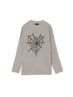 Sale Cropp Sweter oversize z nadrukiem serca szary