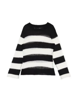 Clearance Cropp Sweter w paski biały