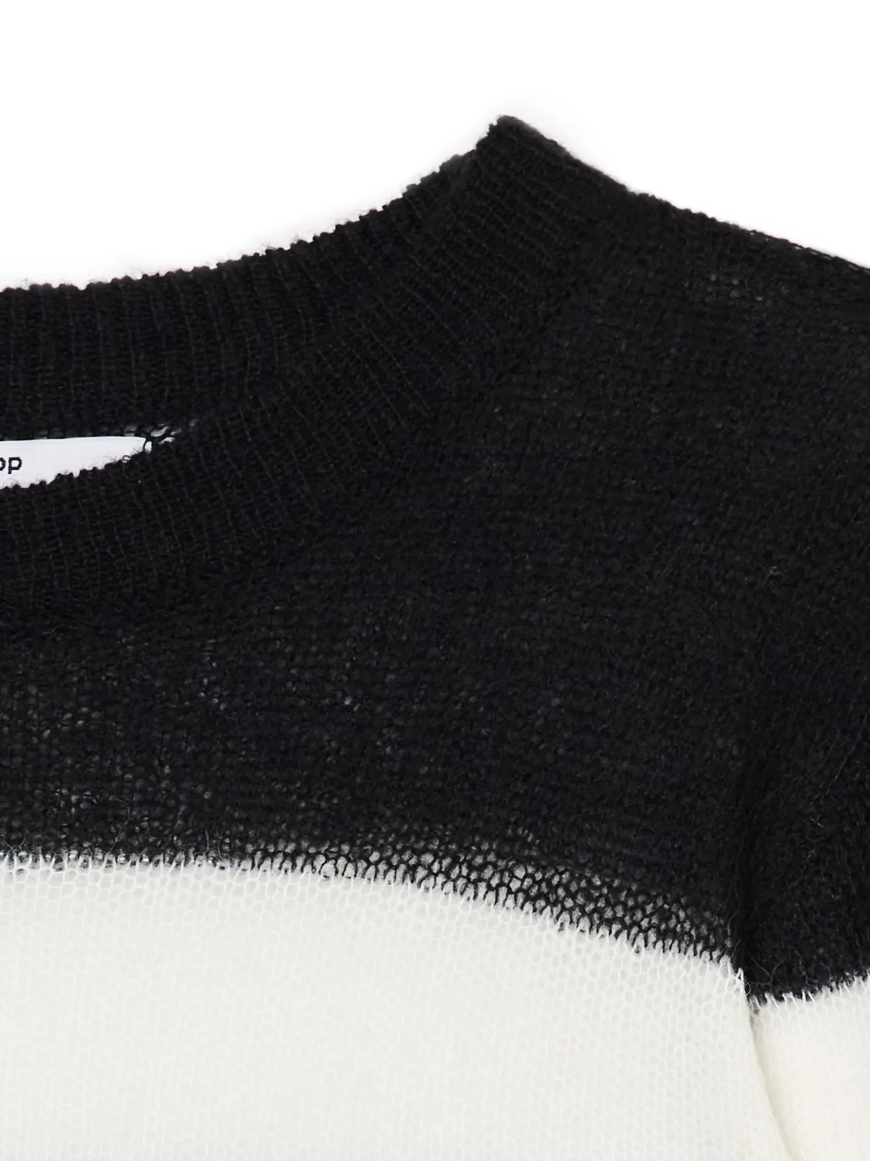 Clearance Cropp Sweter w paski biały