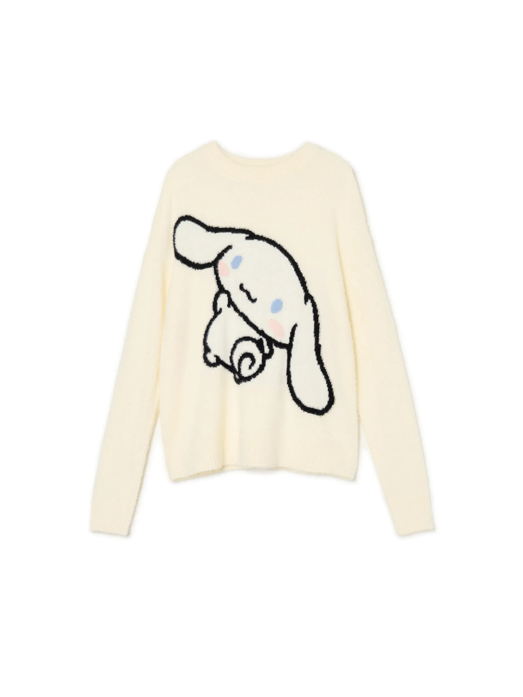 Sale Cropp Sweter z nadrukiem Cinnamoroll biały