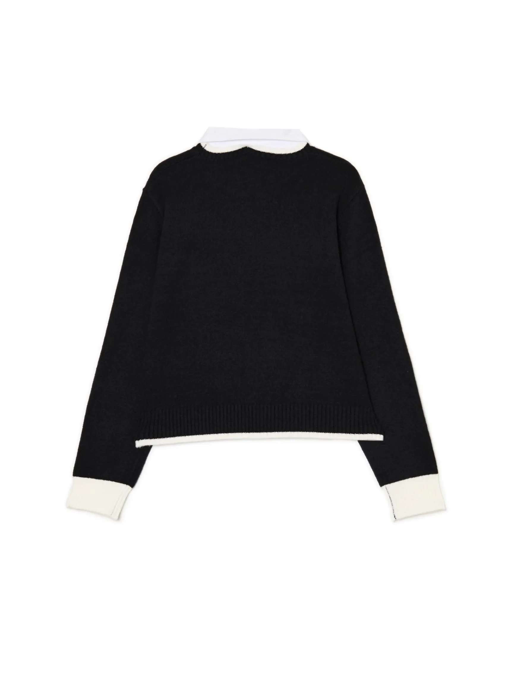Fashion Cropp Sweter z odpinanym kołnierzykiem czarny