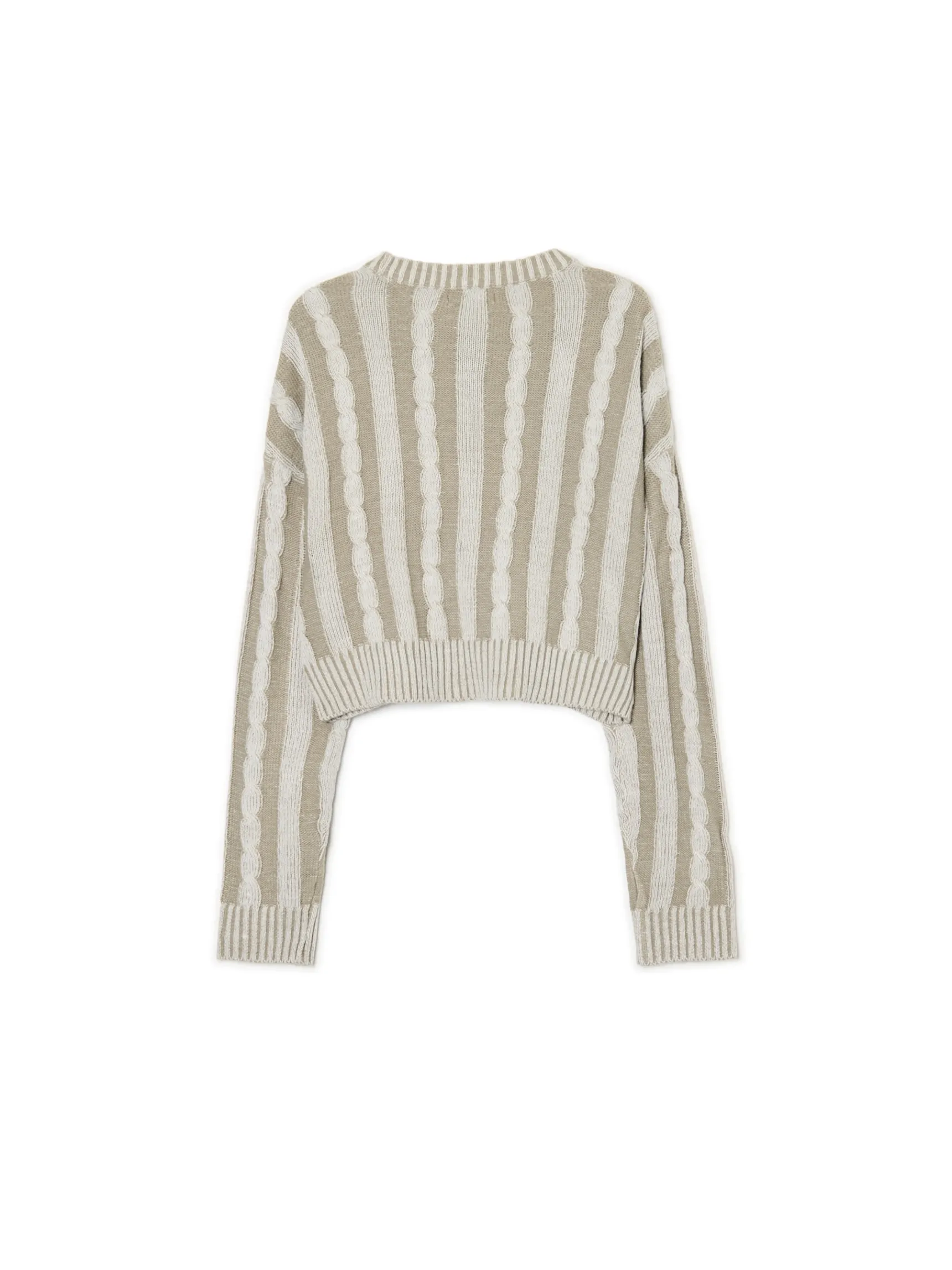 New Cropp Sweter ze strukturalnym wykończeniem zielony